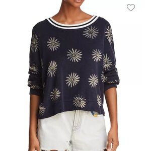 Splendid x Margherita Daisy Print Terry Sweatshirt